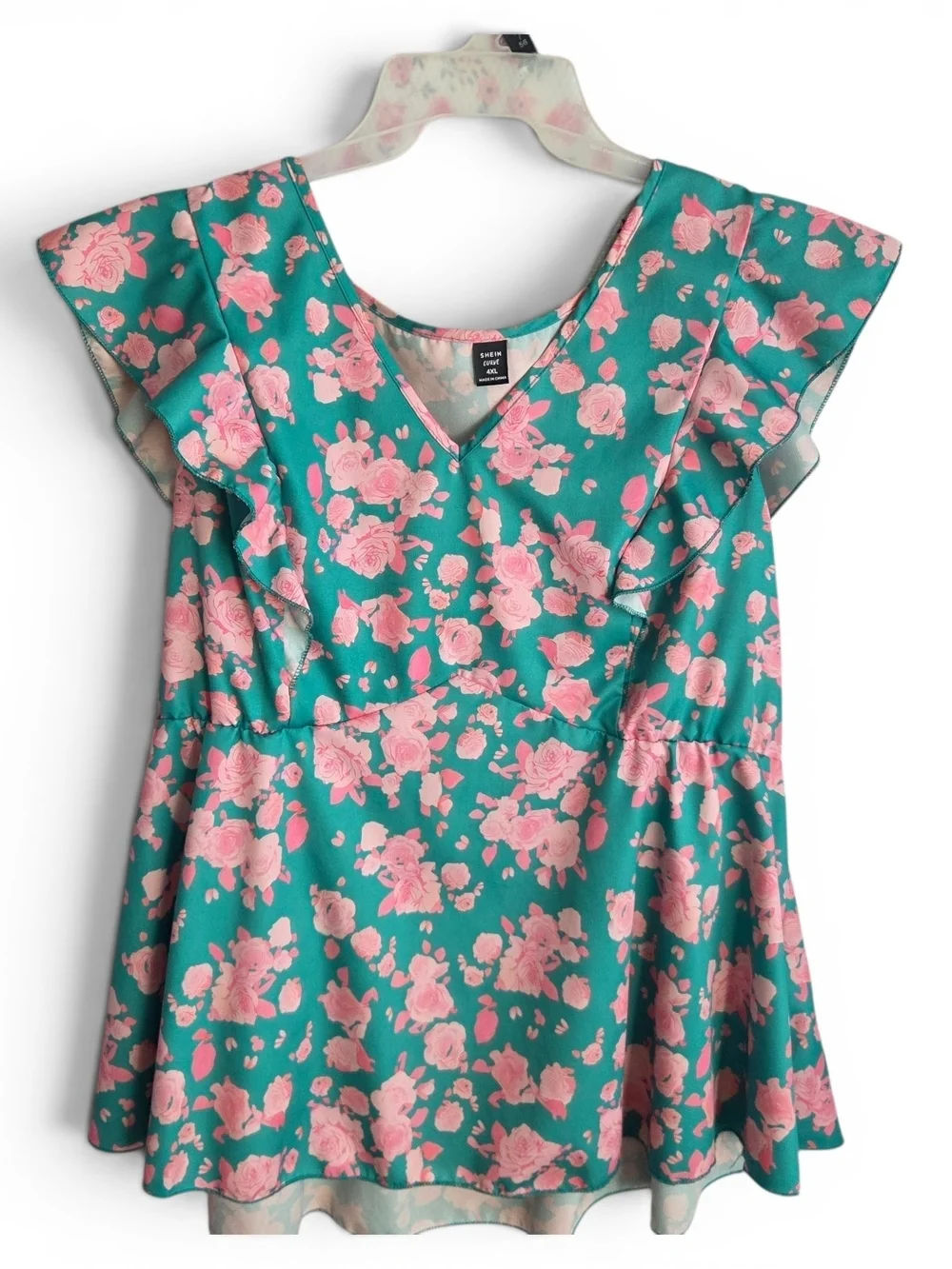 shein pink and green dress Sweet Magnolia - BELANGE HANDMADE x SHEIN
